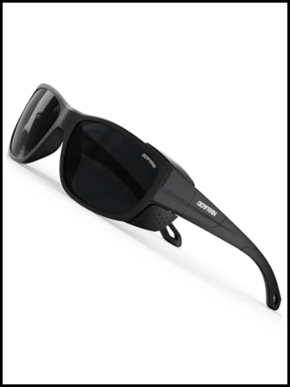 Super Dark Sport Polarized Sunglasses with Removable Side Shields for Hiking